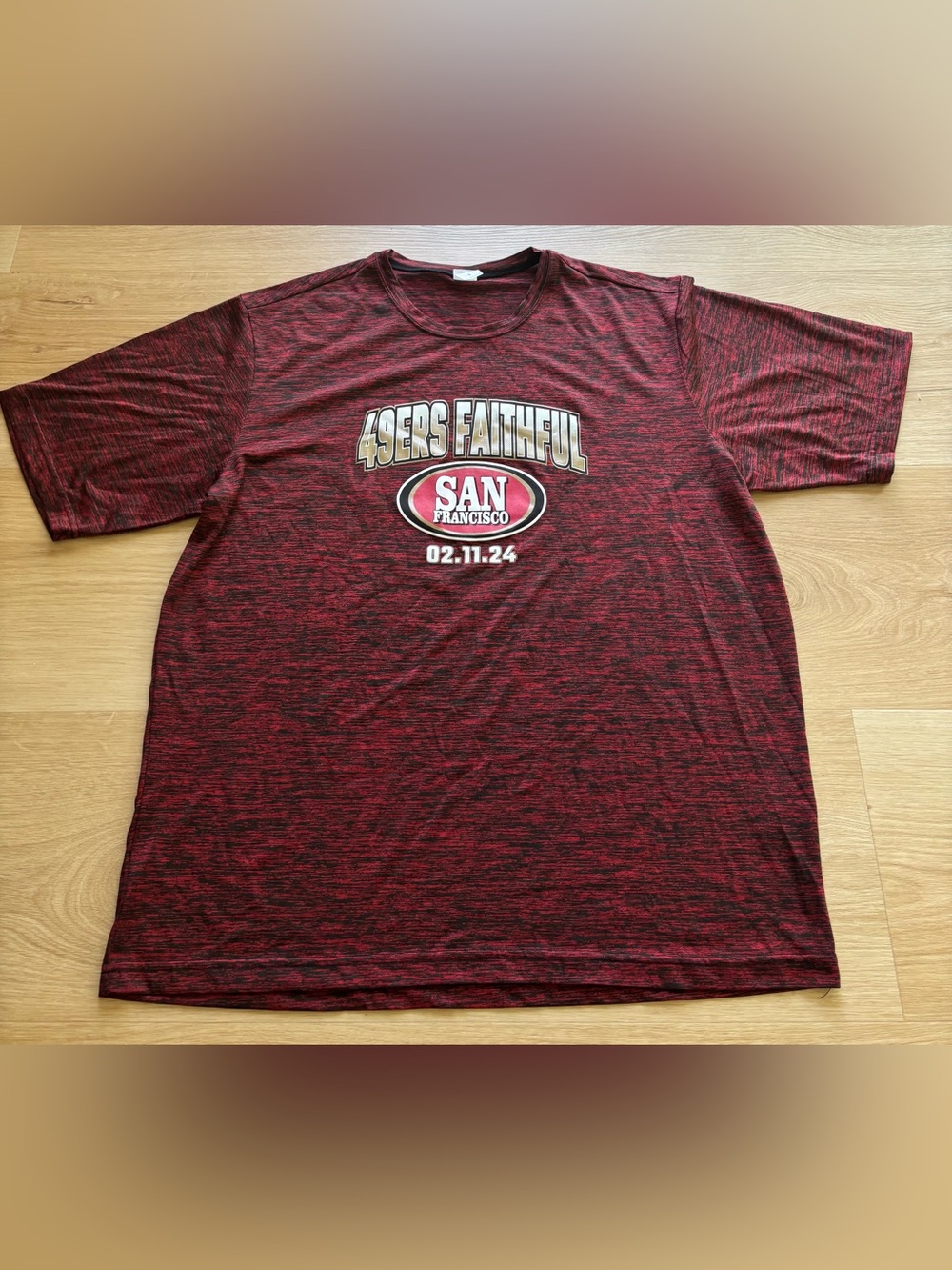 Sport-Tek Marled Red 49ers Faithful Short Sleeve Tee